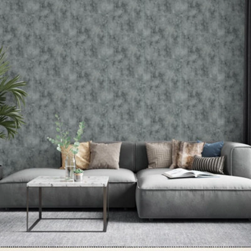 Image of Galerie Industrial Effects Black Glass Stone Marble Wallpaper Roll