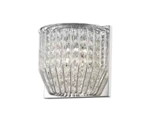 Image of Carlo 1 Light Wall Lamp Polished Chrome Fitting