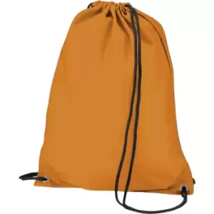 image of Budget Water Resistant Sports Gymsac Drawstring Bag (11L) (Pack of 2) (One Size) (Orange) - Bagbase