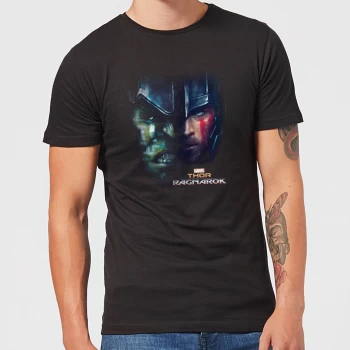 Image of Marvel Thor Ragnarok Hulk Split Face Mens T-Shirt - Black - 3XL - Black