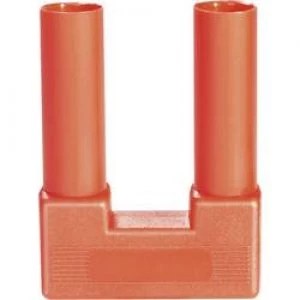Image of Safety shorting plug Red Pin diameter 4mm Dot pitch 19mm Sch