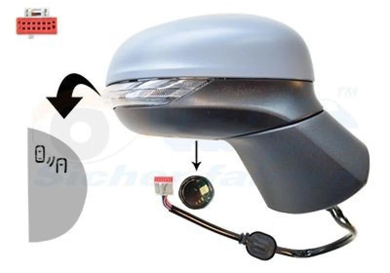 Image of VAN WEZEL Wing mirror VAN WEZEL 1853828