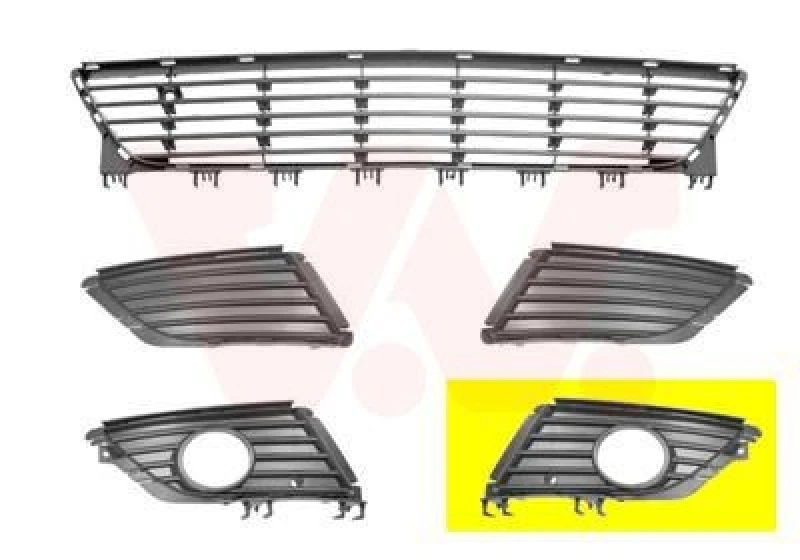 Image of VAN WEZEL Bumper grill VAN WEZEL 3779593
