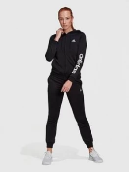 Image of adidas Linear French Terry Tracksuit - Black, Size 2XL, Women