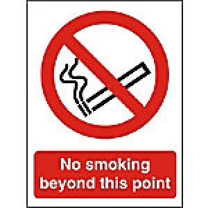Image of Prohibition Sign No Smoking Plastic 21 x 29.7 cm