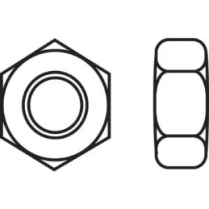 image of TOOLCRAFT 88 80 21 Hexagonal nuts M1 DIN 934 Steel zinc plated 20 pc(s)