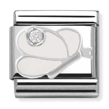 Image of Nomination CLASSIC Silvershine White Butterfly Charm 330305/08