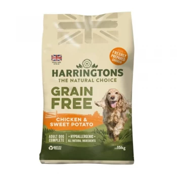 image of Harringtons Grain Free Hypoallergenic Chicken and Sweet Potato Dog Food 15kg