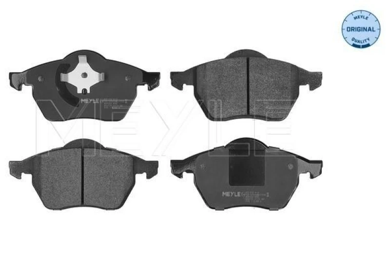 Image of MEYLE 025 219 1119 Brake pad set Front Axle, prepared for wear warning indicator, Original Quality, with anti-squeak plate Brake Pad Set,disc brake (