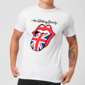 Image of Rolling Stones UK Tongue Mens T-Shirt - White - 3XL
