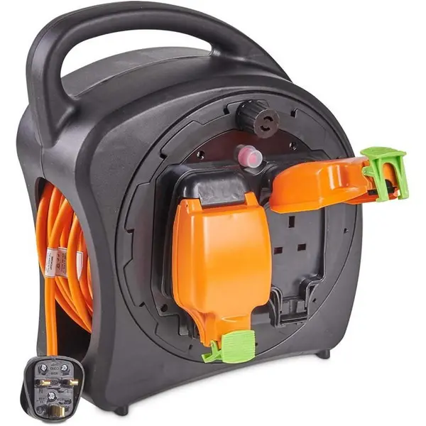 Image of VonHaus VonHaus 25M Double Socket Weatherproof Extension - Orange One Size