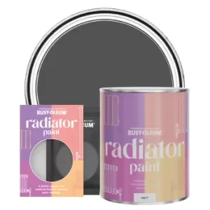 Image of Rust-Oleum Radiator Paint, Matt Finish - Graphite - 750ml