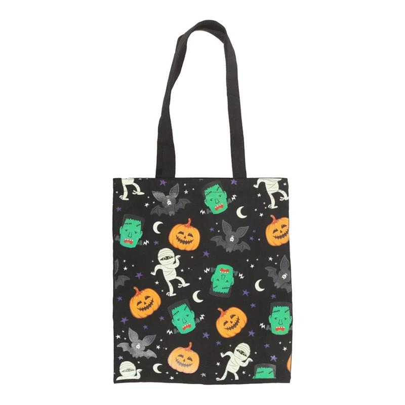 Image of Something Different Womens Monster Polycotton Tote Bag in Jet Black Jet Black Female One Size