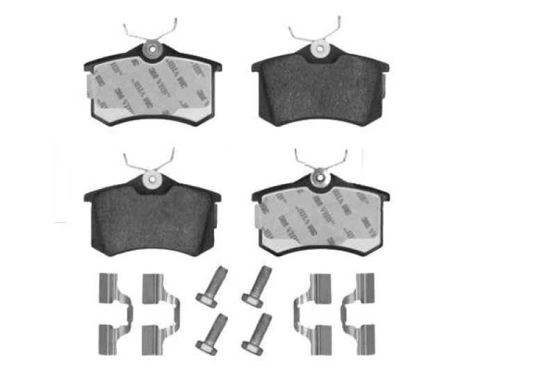 Image of MEYLE 025 209 6115/PD Brake pad set Rear Axle, excl. wear warning contact, MEYLE-PD Quality, with anti-squeak plate Brake Pad Set,disc brake (402)