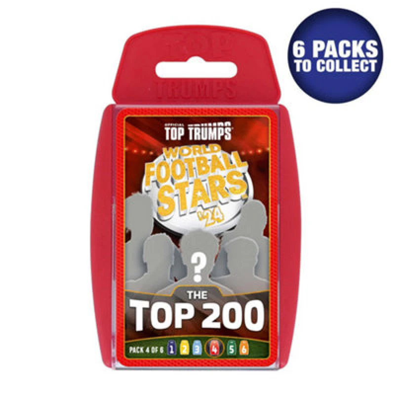 Image of World Football Stars Top 200 Top Trumps - Pack 4 One Colour W3O3R Unisex