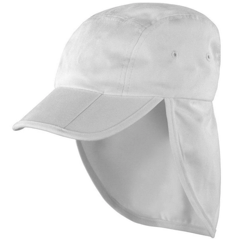 Image of Result Headwear Folding Legionnaire Hat Cap Pack of 2 in White White Unisex One Size