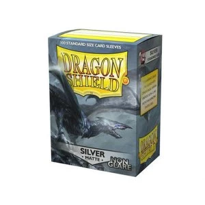 Image of Dragon Shield Matte NonGlare - Silver 100 Sleeves In Box (10 Packs)
