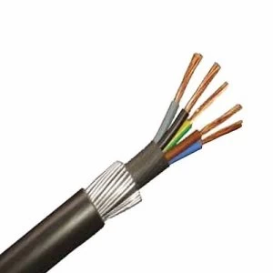 Image of Zexum 6mm 5 Core 53A 6945X Steel Wire Armoured SWA Outdoor Mains Power Cable - 1 Meter