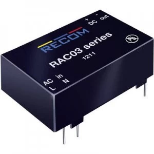 image of ACDC PSU print RECOM RAC03 05SC 5 Vdc 0.6 A 3 W