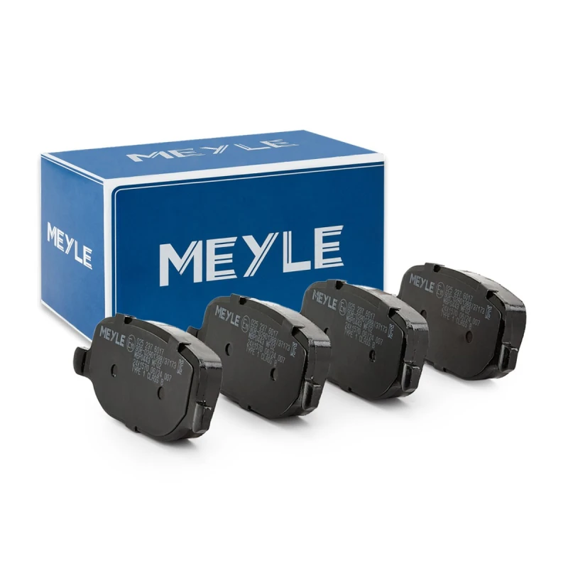 Image of MEYLE 025 237 6017 Brake pad set Rear Axle, not prepared for wear warning indicator, Original Quality, with anti-squeak plate Brake Pad Set,disc brak