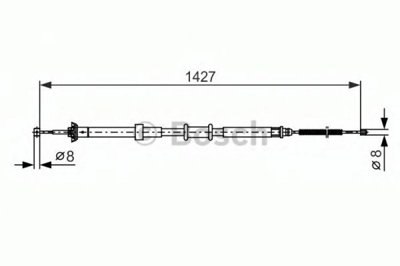 Image of Bosch 1 987 482 392 Brake Cable 1427mm Cable,parking brake (124)