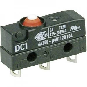 image of Cherry Switches Microswitch DC1C A1AA 250 V AC 6 A 1 x OnOn IP67 momentary