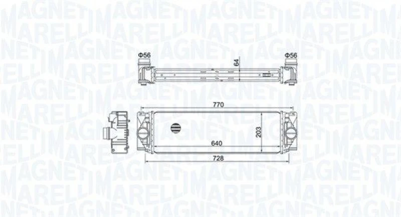 Image of MAGNETI MARELLI Intercooler MAGNETI MARELLI 351319205050