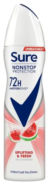 image of Sure Non Stop Protection Uplifting & Fresh Deodorant 150ml