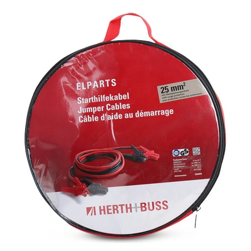 Image of HERTH+BUSS ELPARTS 52289950 Jumper cables 350A, with plastic pliers, with storage bag CCA (Copper Coated Aluminium) Jumper cables (1430)