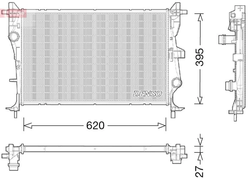 Image of DENSO Engine radiator DENSO DRM06038