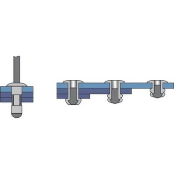 Image of Bralo 1080004824 Blind rivet (Ø x L) 4.8mm x 24.5mm Steel Aluminium 200 pc(s)