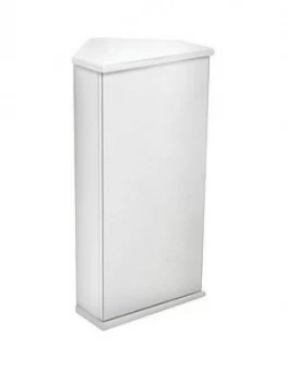 image of Lloyd Pascal Luna Hi Gloss Corner Bathroom Wall Cabinet - White