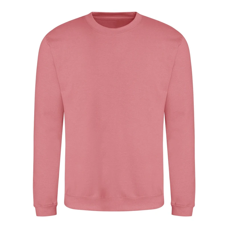 Image of AWDis AWDis Just Hoods Crew Neck Plain Sweatshirt (280 GSM) in Rose Size: X-Small Rose XS Unisex 5059958303416