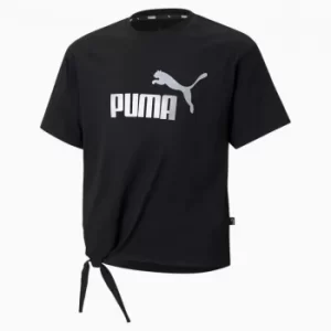 PUMA Essentials+ Logo Silhouette Youth T-Shirt, Black, size 13-14 Youth, Clothing