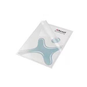 image of Rexel Anti Slip Stop Cut A4 Folders Clear Pack of 25 2102384 RX05789