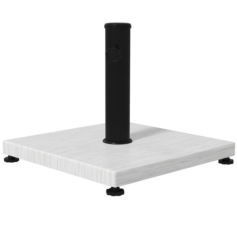 Image of Outsunny 12Kg Garden Parasol Base W/ Adjustable Foot, White 84D-294V00WT