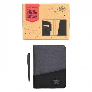 Image of Gentlemens Hardware Gentlemens Hardware Travel Wallet - Black/Grey