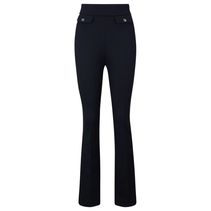 Image of Boss Womens Tubeka Slim Fit Trousers Dark Blue 404 female 4 (XXS)
