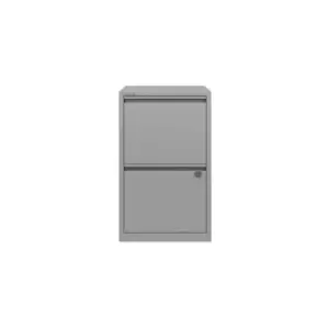 Image of Bisley A4 2 Drawer Flush Front Filing Cabinet - Silver