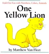 Image of one yellow lion fold out fun with numbers colors animals