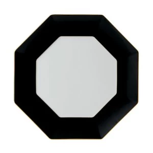 image of Wedgwood Arris octagonal charger charcoal 33cm