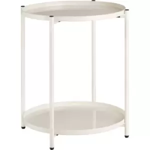 Image of Tectake - Bedside table Oxford - lamp table, side table, small side table - cream - cream