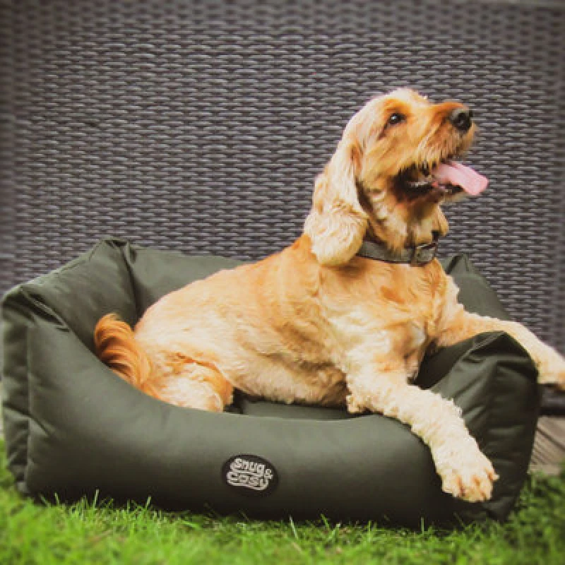 Image of Snug & Cosy Pets Snug And Cosy Green Pescara Rectangle Bed