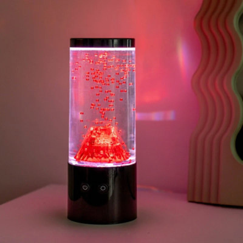 Image of ValueLights Villy Volcano RGB Colour Changing LED Desk Table Lamp Black