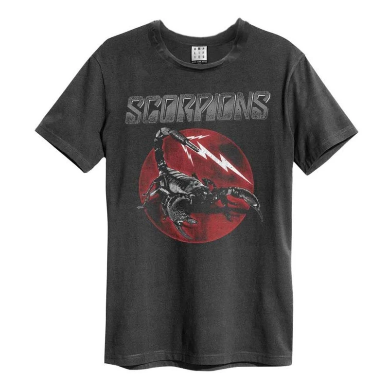 Image of Amplified Amplified Men Scorpion Tail Scorpions T-Shirt in Charcoal Size: X-Small Charcoal XS Male 5063107585387