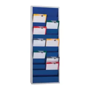 Image of Planificateur d'atelier H1278xl554xP74mm bleu marine ultra ral 5002 2 rangees