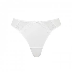 image of Figleaves Pulse Lace Thong - White