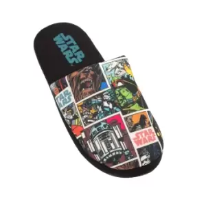 image of Star Wars Mens Comic Slippers (7 UK-8 UK) (Black)