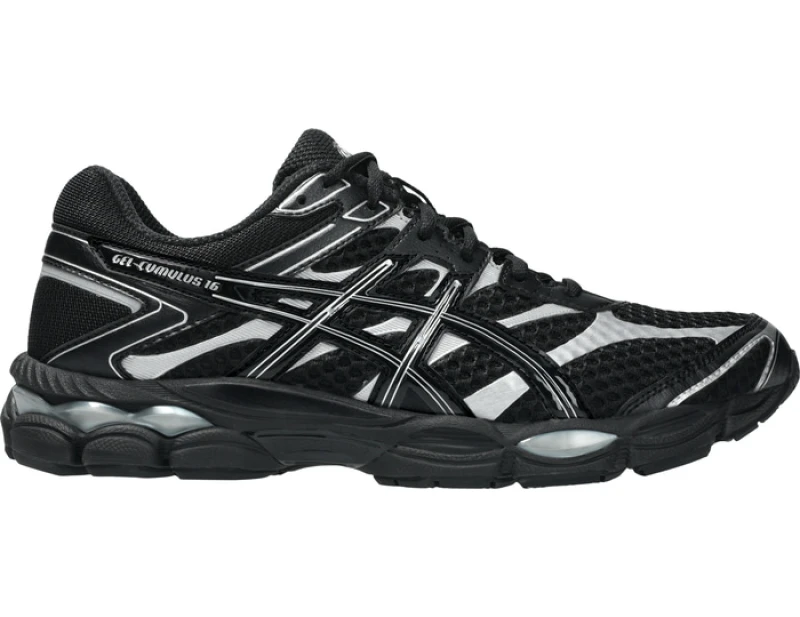 Image of Asics Mens GEL-Cumulus 16 FluidRide GEL Cushioning Trainers Black male 10 (45)