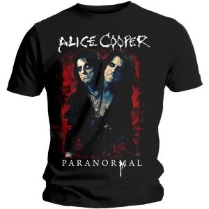 Image of Alice Cooper - Paranormal Splatter Unisex Large T-Shirt - Black